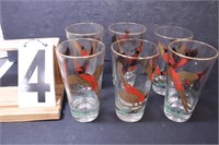 Set of 6 Pheasant Glasses