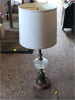 VTG Brass & Glass Table Lamp