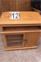 Wooden Entertainment Stand 34"T X 34.5"W X 22"D