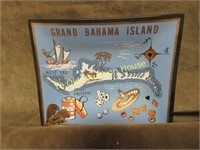 1960's Grand Bahama Island Houze Glass Dish