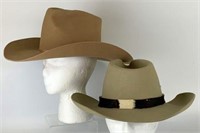 Stetson 4X & Resistol 3X Western Hats, Lot of 2
