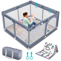 Suposeu Baby Playpen  Play Yard  Grey 5050