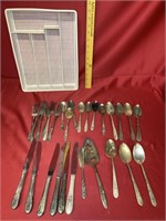 Silverware with tray