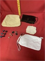 Vintage clutches and buttons