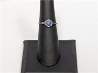 .925 Sterling Blue Star Sapphire Ring Sz 5.5