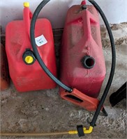 Two Fuel cans and pump