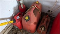 Three portable fuel cans