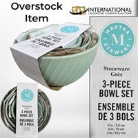 Martha Stewart 3-pc Stoneware Bowl Set