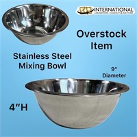 4" Deep Stainless Mixing Bowl (9' diameter)