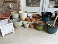 Planters of Various Shapes & Sizes Lot Of  14