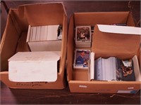 Two boxes of sportscards including 1990-91 Score