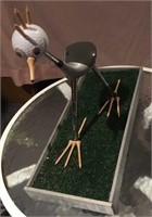 Golfing Bird Sculpture