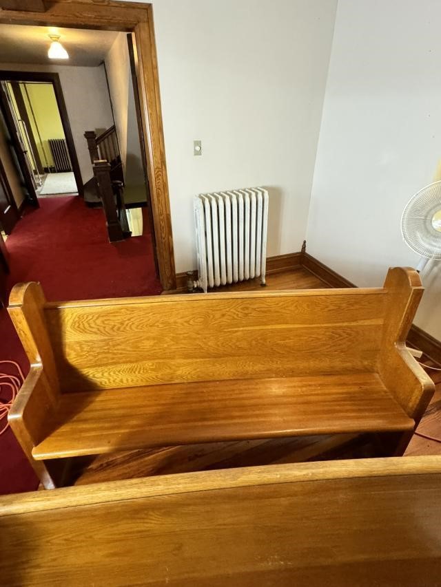 Vintage Wooden Church Pew #55 & #56  74 inches lon