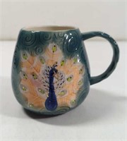 Paper Destiny Peacock Ceramic Coffee Mug
