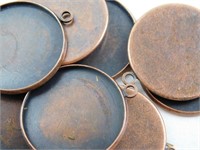 Copper circle pendants