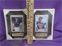 Clemens, Sanders card plaques both