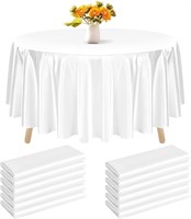 10pc 108 White Satin Tablecloths