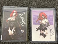 (2) Signed DAWN Cards - Joseph Michael Linsner