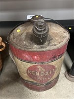 Vintage Kendall 5 Gallon Oil Can