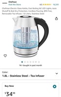 Electric Glass Kettle (Open Box, Powers On)