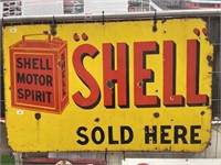 Original Enamel Shell Sold Here Sign 1200 x 760