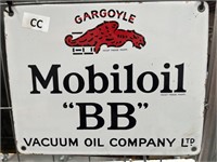 Enamel Gargoyle Mobiloil “BB” Sign 290 x 230