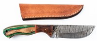 Knife Hand Made Custom with Damascus Blade