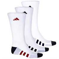 Adidas MENS Color-Block 3-Stripe Socks - Crew, 3pk