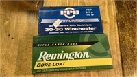 (36) Remington CoreLockt and PPU 30-30 Win 150