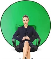ULN-56in Round Green Screen Backdrop, Portable Col