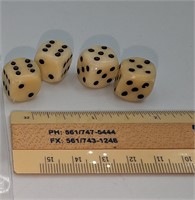 Early Cellulode 4 Pc. Dice Set