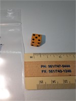 Early Cellulode Black Single Dice