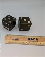 Early Cellulode 2 Pc. Green Sidewalk Dice Set