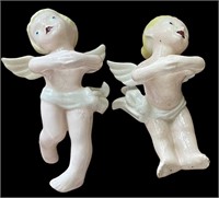 Vintage Ceramic Angel Candle Rings