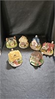 Olde England Classic Cottages Lot of 6