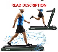 Goplus 2 in 1 Folding Treadmill, Green