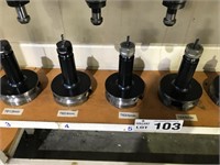 4 x BT50 Tool Holders & End Mill Cutters