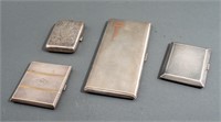 European Art Deco Sterling Silver Cases, 4