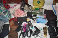 Curling Irons, Hair Dryer, Purses, Backpacks,