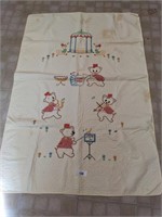 Bear Band Cross Stitched Baby Blanket