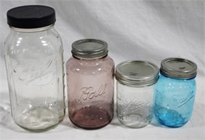 4 Glass Ball jars