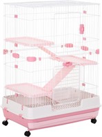 $140 4-Level Small Cage Rabbit Hutch with Wheels