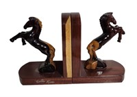 Wooden Horse Bookends