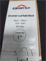 Shower curtain rod chrome 27in-43in