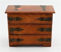 Three drawer mini figural dresser jewelry box