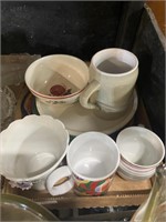 assorted porcelain dishes and vases
