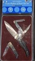 Set of 3 Winchester Mother of Pearl Handled Knives