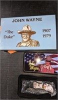 2 John Wayne Commemorative Knives in Cases