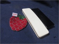 beaded strawberry coin purse and cases