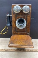 Antique Wooden Telephone.  NO SHIPPING